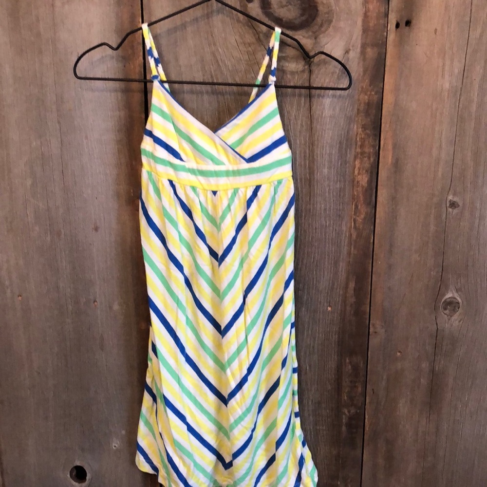 77kids Striped Maxi Sundress Size 5 Yellow Green